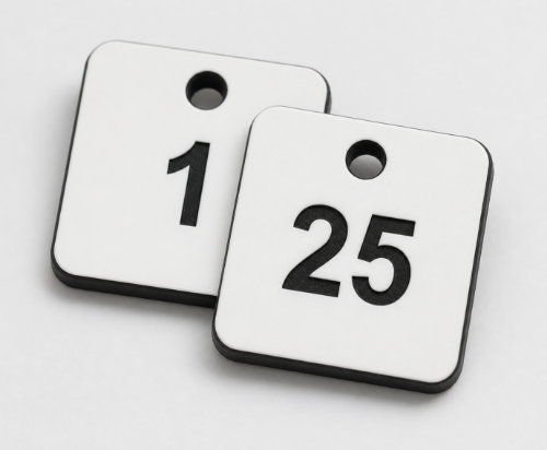Picture of 30mm Sqaure Traffoyte Plastic Valve Tags
