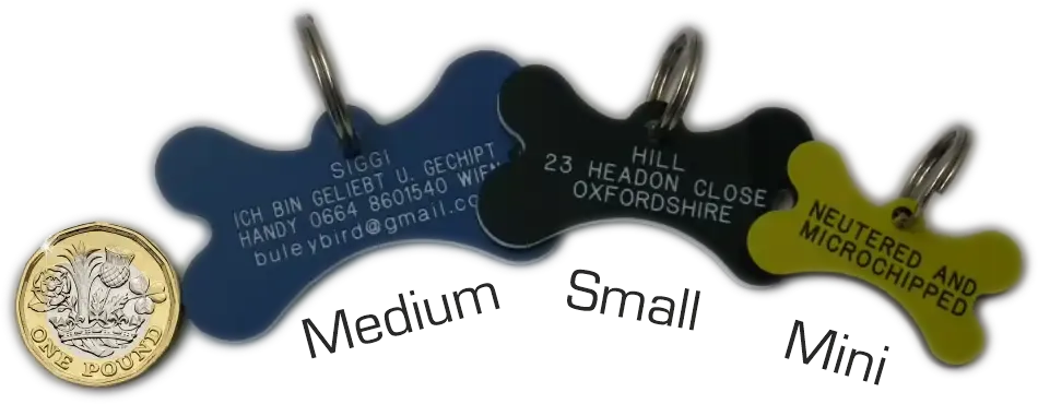 Plastic Bone dog tag